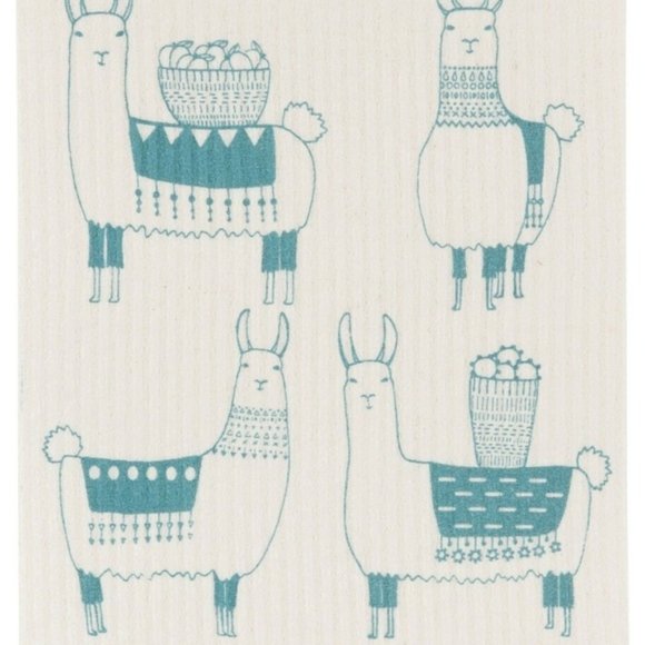 Set/2 Llamarama Swedish Dishcloths Eco Friendly - Picture 1 of 2